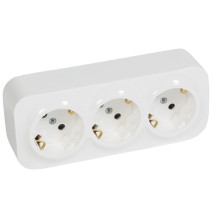 Prise std allemande 3 x 2P+E Forix - avec obturateurs - IP 2X -
