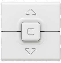 Interrupteur poussoir 500W maximum pour 1 volet roulant - blanc