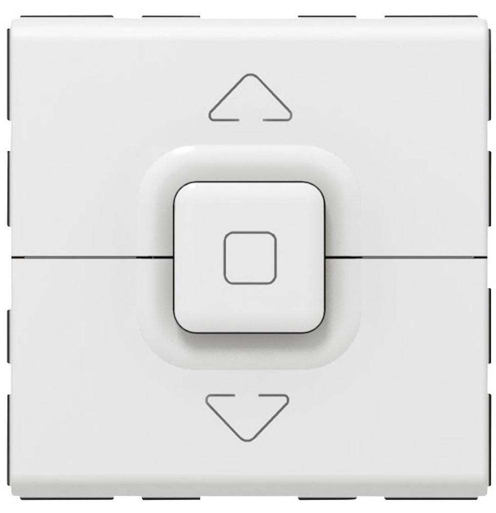 Interrupteur poussoir 500W maximum pour 1 volet roulant - blanc