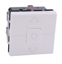 Interrupteur poussoir 500W maximum pour 1 volet roulant - blanc