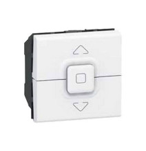 Interrupteur poussoir 500W maximum pour 1 volet roulant - blanc