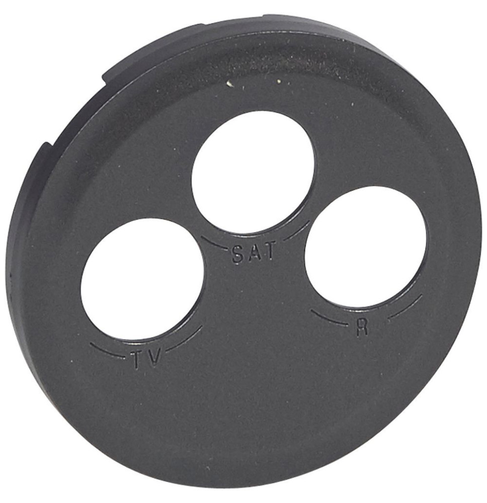 Enjoliveur Céliane pour prise TV-R-SAT - finition graphite