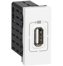 Prise USB Type-A 1,5A 5V 7,5W 1 module 230V - blanc Mosaic