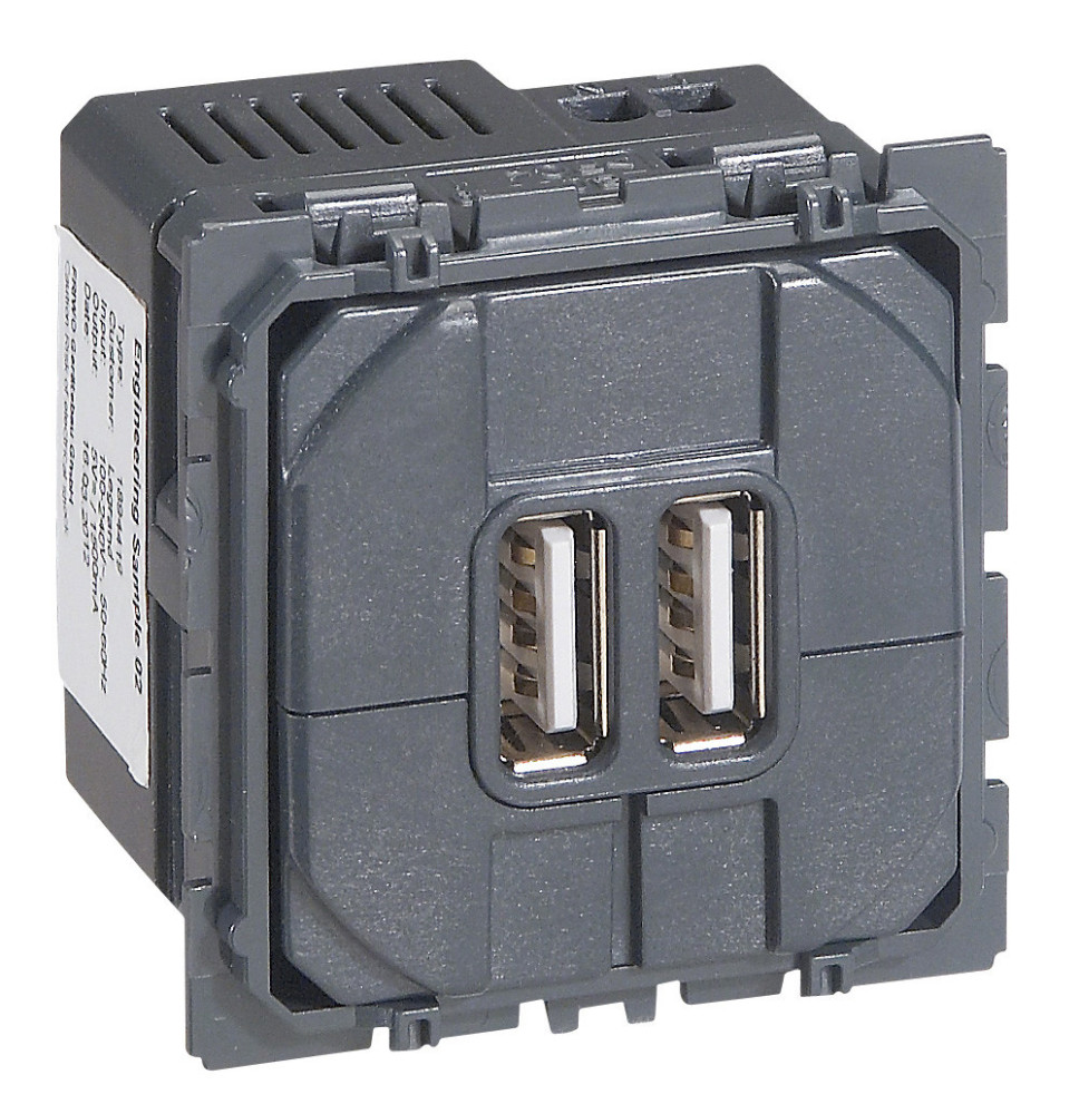 Prise double USB Céliane Type-A 2,4A 15W Legrand - 067462