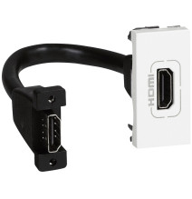 Prise HDMI Type-A version 2.0 préconnectorisée1 module - blanc