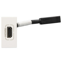 Prise HDMI Type-A version 2.0 préconnectorisée1 module - blanc