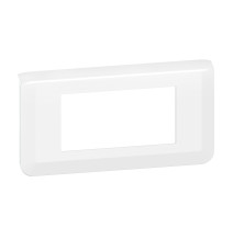 Plaque de finition horizontale 4 modules Blanc Mosaic Legrand -