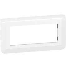 Plaque de finition horizontale 5 modules blanc Mosaic Legrand -