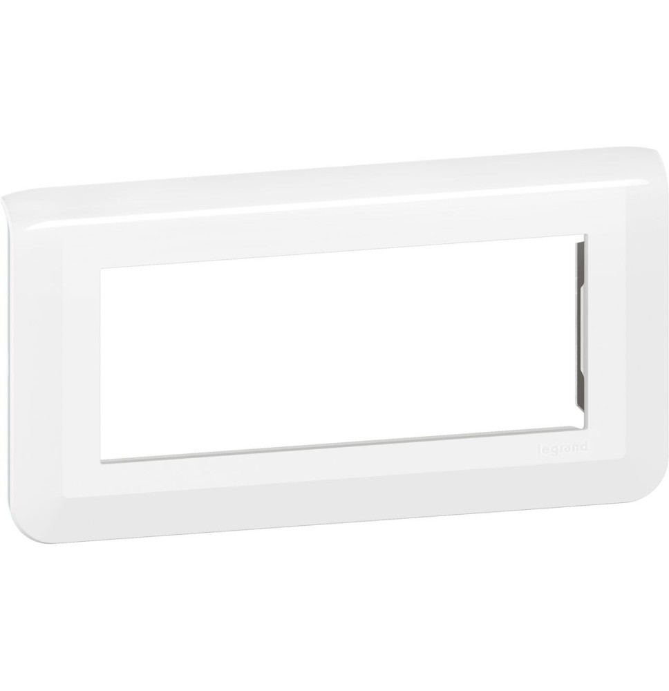 Plaque de finition horizontale 5 modules blanc Mosaic Legrand -