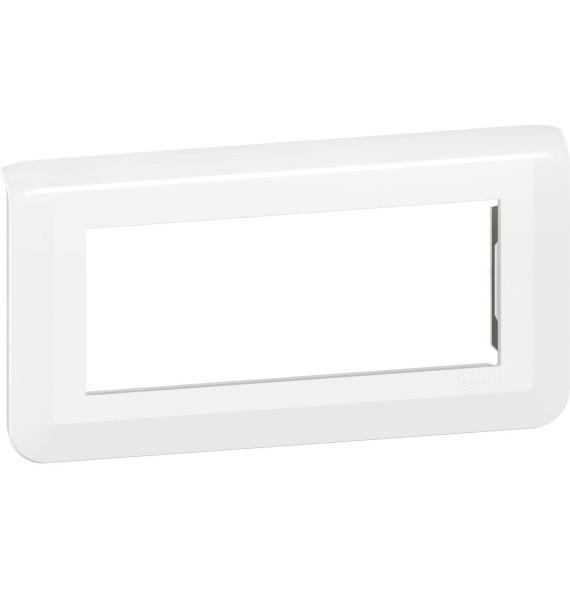 Plaque de finition horizontale 5 modules blanc Mosaic Legrand -