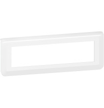 Plaque de finition horizontale pour 8 modules blanc Mosaic