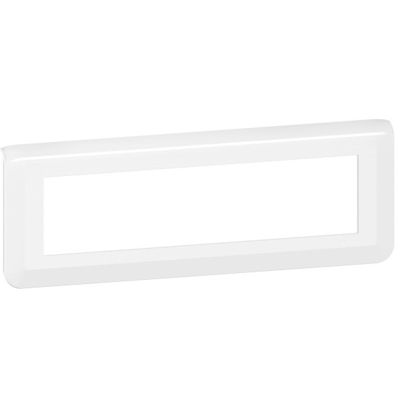 Plaque de finition horizontale pour 8 modules blanc Mosaic