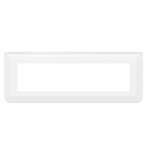 Plaque de finition horizontale pour 8 modules blanc Mosaic