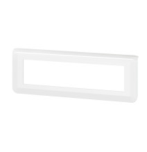 Plaque de finition horizontale pour 8 modules blanc Mosaic