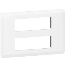 Plaque de finition pour 2x6 modules blanc Mosaic Legrand -