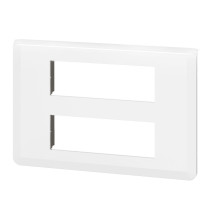 Plaque de finition pour 2x6 modules blanc Mosaic Legrand -
