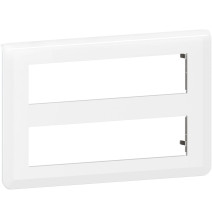 Plaque de finition pour 2x8 modules blanc Mosaic Legrand -
