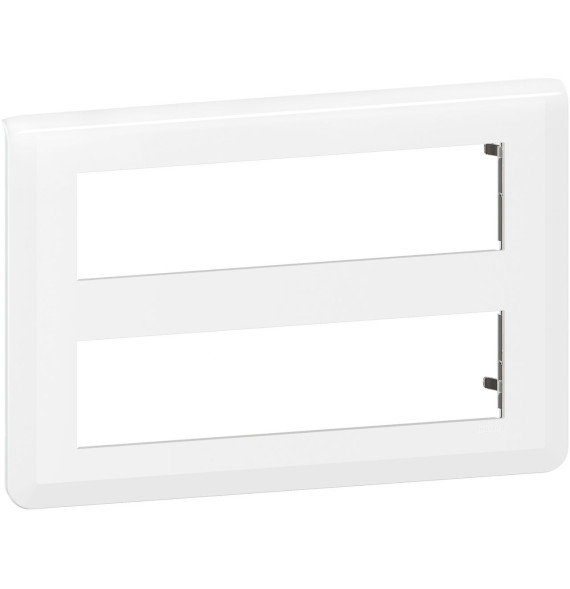 Plaque de finition pour 2x8 modules blanc Mosaic Legrand -