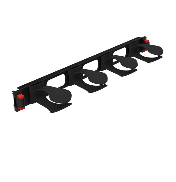 Panneau passe-fils 19pouces métal 2 axes 1U Soluclip-046522
