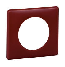 Plaque Céliane Poudré 1 poste - finition Bordeaux Legrand -