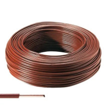 Fil électrique rigide H07VU 1.5² marron - Couronne / Rouleau de
