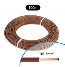 Fil électrique rigide H07VU 1.5² marron - Couronne / Rouleau de