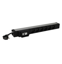 PDU avec disjoncteur 16A 19pouces 1U LCS³ avec 6 prises 2P+T et