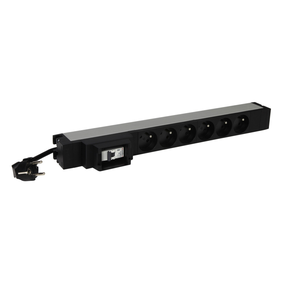 PDU avec disjoncteur 16A 19pouces 1U LCS³ avec 6 prises 2P+T et PDU avec disjoncteur 16A 19pouces 1U LCS³ avec 6 prises 2P+T et