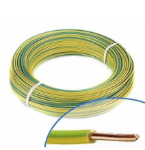 Fil électrique rigide H07VU 2.5² vert / jaune - Couronne /