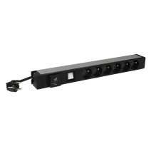 PDU avec parasurtenseur 19pouces 1U LCS³ avec 6 prises 2P+T et