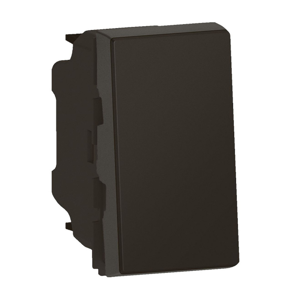 Interrupteur va-et-vient 10AX 250V~ 1 module - noir mat Mosaic