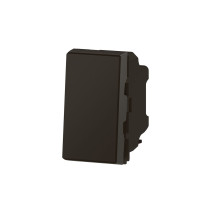 Interrupteur va-et-vient 10AX 250V~ 1 module - noir mat Mosaic