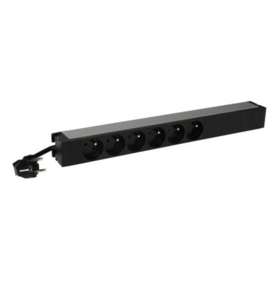 PDU standard 19pouces 1U LCS³ avec 6 prises 2P+T et cordon