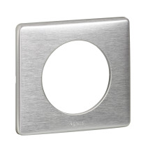 Plaque Céliane Métal 1 poste - finition Aluminium Legrand -