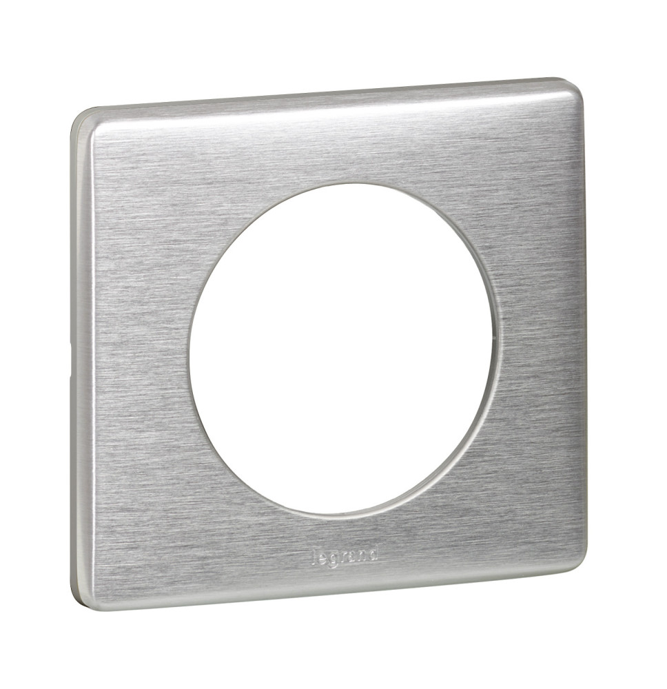 Plaque Céliane Métal 1 poste - finition Aluminium Legrand -