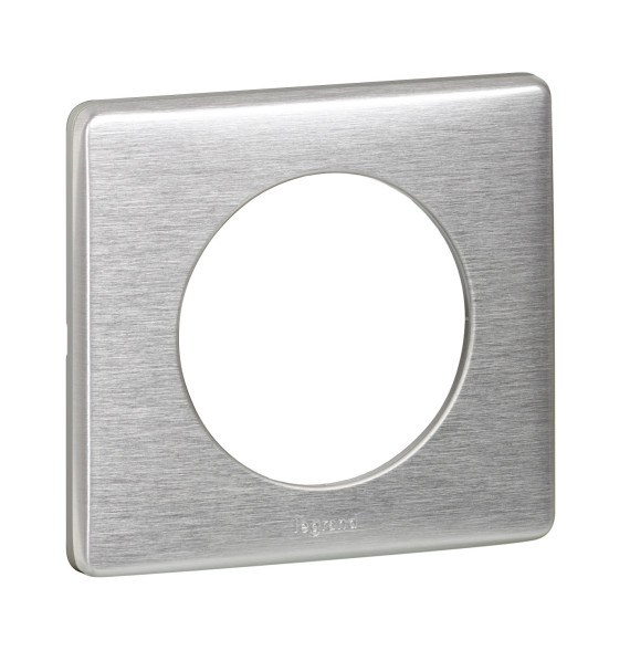Plaque Céliane Métal 1 poste - finition Aluminium Legrand -