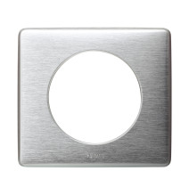 Plaque Céliane Métal 1 poste - finition Aluminium Legrand -