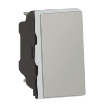 Interrupteur va-et-vient 10AX 250V~ 1 module - alu Mosaic