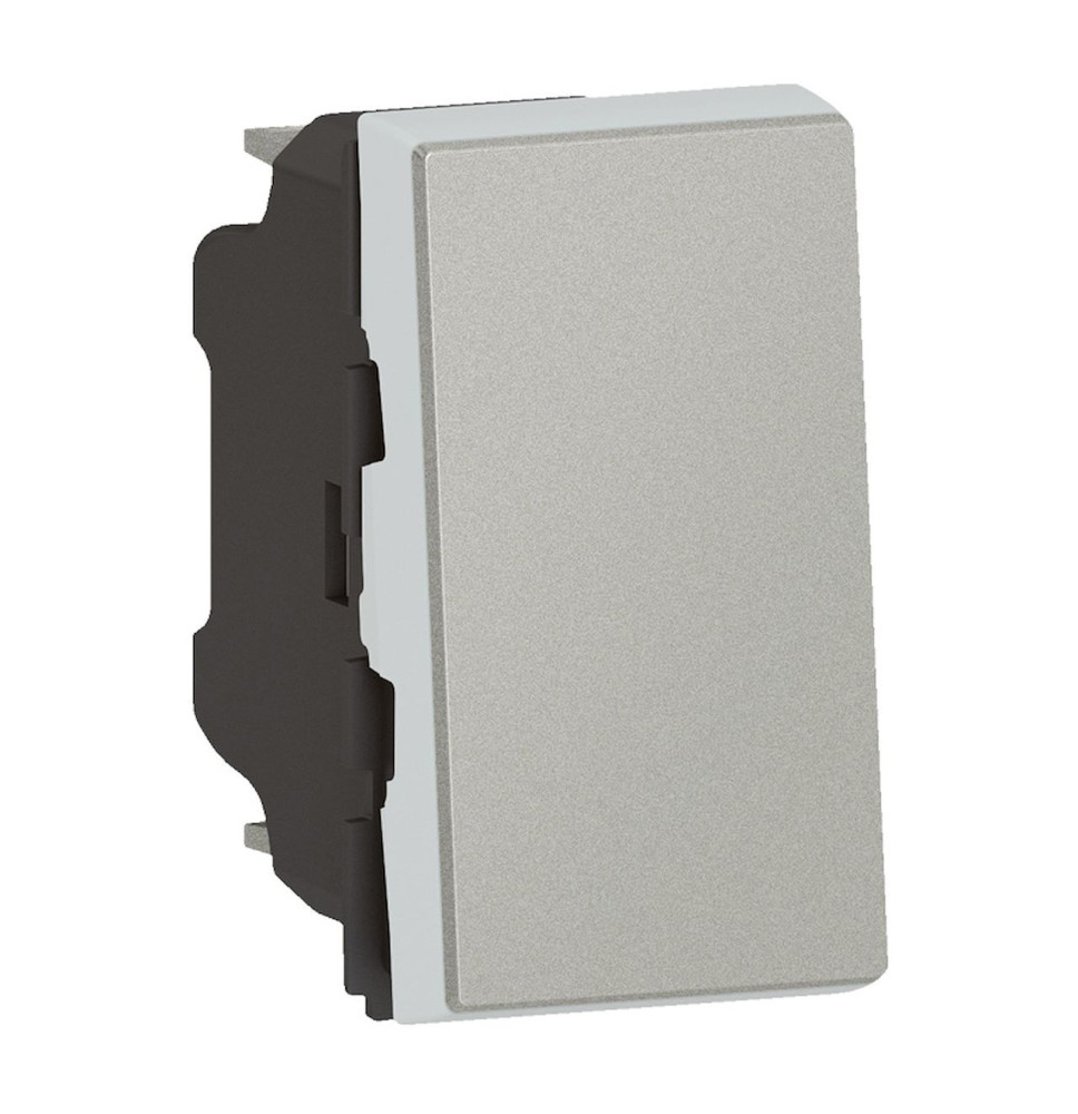 Interrupteur va-et-vient 10AX 250V~ 1 module - alu Mosaic Interrupteur va-et-vient 10AX 250V~ 1 module - alu Mosaic