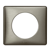 Plaque Céliane Métal 1 poste - finition Tungstène Legrand -