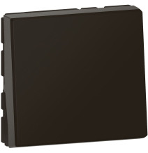 Interrupteur ou va-et-vient 10AX 250V~ 2 modules - noir mat