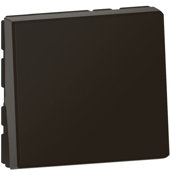 Interrupteur ou va-et-vient 10AX 250V~ 2 modules - noir mat