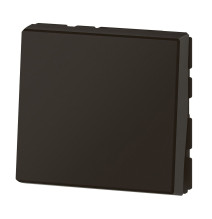 Interrupteur ou va-et-vient 10AX 250V~ 2 modules - noir mat