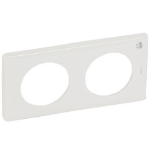 Plaque Céliane 2 postes blanc antimicrobien Legrand - 069002