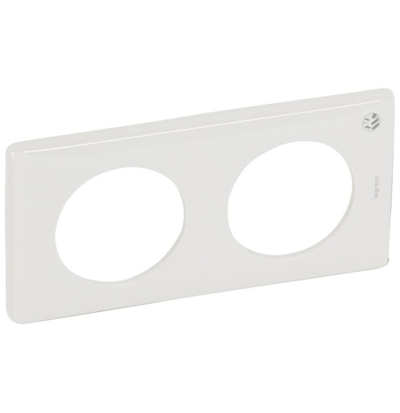 Plaque Céliane 2 postes blanc antimicrobien Legrand - 069002