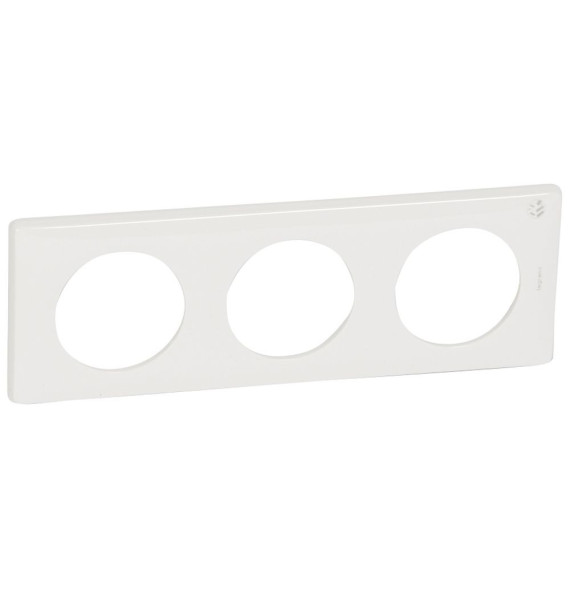 Plaque Céliane 3 postes blanc antimicrobien Legrand - 069003