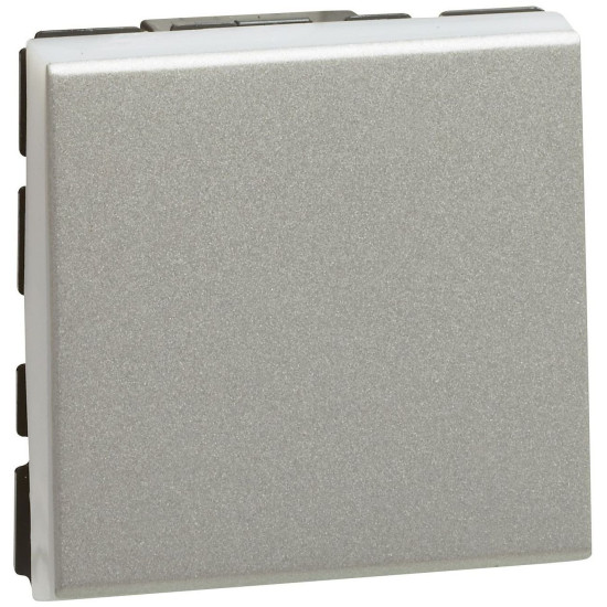 Interrupteur va-et-vient 10AX 250V~ 2 modules - alu Mosaic