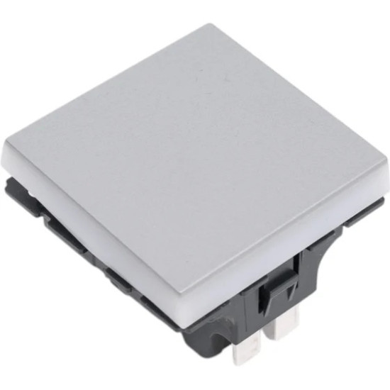 Interrupteur va-et-vient 10AX 250V~ 2 modules - alu Mosaic
