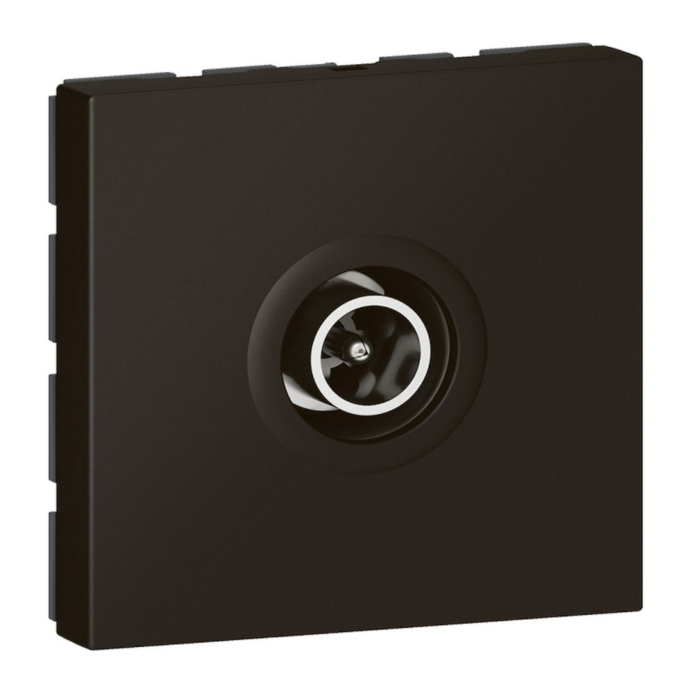 Prise de télévision Ø9,52mm mâle 2 modules - noir mat Mosaic