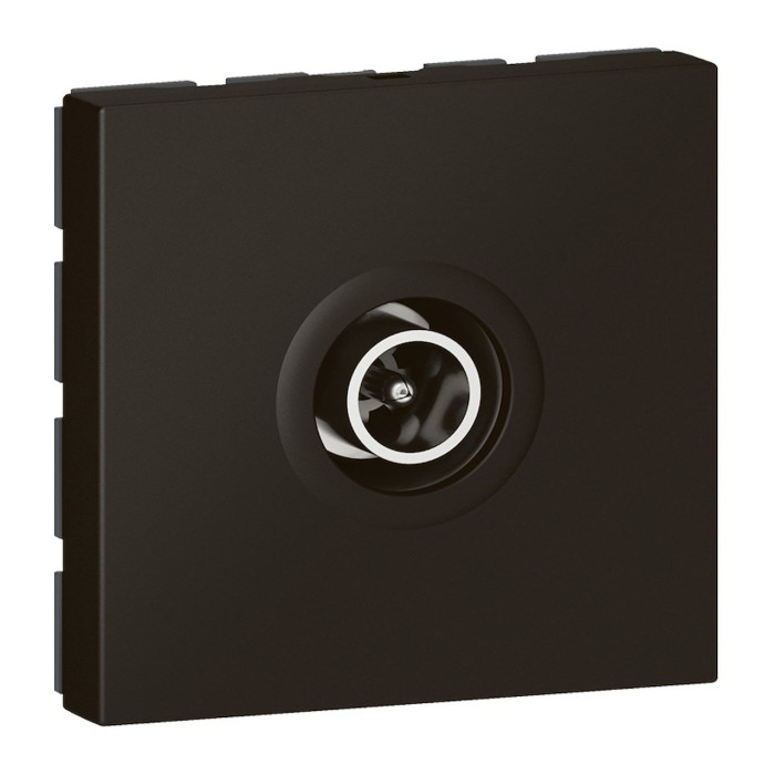Prise de télévision Ø9,52mm mâle 2 modules - noir mat Mosaic